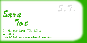 sara tot business card